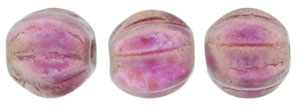 Melon Round 5mm (loose) : Halo - Madder Rose