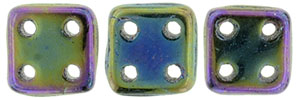 CzechMates QuadraTile 6 x 6mm (loose) : Iris - Green