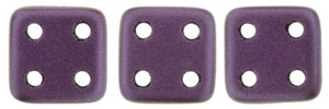 CzechMates QuadraTile 6 x 6mm (loose) : Pearl Coat - Purple Velvet