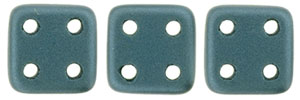 CzechMates QuadraTile 6 x 6mm (loose) : Pearl Coat - Steel Blue