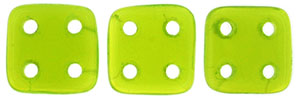 CzechMates QuadraTile 6 x 6mm (loose) : Milky Dk Peridot