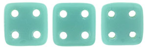 CzechMates QuadraTile 6 x 6mm (loose) : Opaque Turquoise