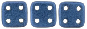 CzechMates QuadraTile 6 x 6mm (loose) : Metallic Suede - Blue