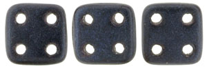 CzechMates QuadraTile 6 x 6mm (loose) : Metallic Suede - Dk Blue