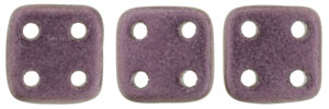 CzechMates QuadraTile 6 x 6mm (loose) : Metallic Suede - Pink