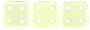 CzechMates QuadraTile 6 x 6mm (loose) : Milky Jonquil