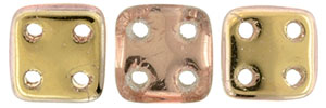 CzechMates QuadraTile 6 x 6mm (loose) : Apollo - Gold