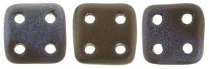 CzechMates QuadraTile 6 x 6mm (loose) : Jet - Matte Bronze Vega