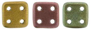 CzechMates QuadraTile 6 x 6mm (loose) : Matte - Metallic Bronze Iris