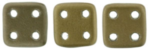 CzechMates QuadraTile 6 x 6mm (loose) : Matte - Metallic Leather