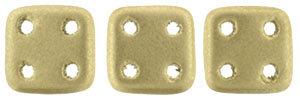 CzechMates QuadraTile 6 x 6mm (loose) : Matte - Metallic Flax