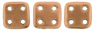 CzechMates QuadraTile 6 x 6mm (loose) : Matte - Metallic Copper