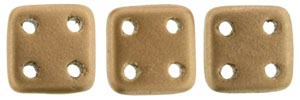 CzechMates QuadraTile 6 x 6mm (loose) : Matte - Metallic Bronze Copper