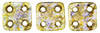 CzechMates QuadraTile 6 x 6mm (loose) : Luster - Transparent Gold/Smokey Topaz