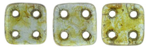 CzechMates QuadraTile 6 x 6mm (loose) : Luster - Transparent Green