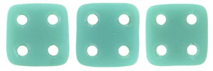 CzechMates QuadraTile 6 x 6mm (loose) : Matte - Opaque Turquoise