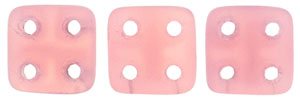 CzechMates QuadraTile 6 x 6mm (loose) : Matte - Opal Pink