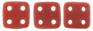 CzechMates QuadraTile 6 x 6mm (loose) : Matte - Opaque Red