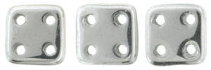 CzechMates QuadraTile 6 x 6mm (loose) : Silver