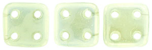 CzechMates QuadraTile 6 x 6mm (loose) : Luster Iris - Milky Jonquil