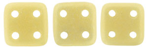 CzechMates QuadraTile 6 x 6mm (loose) : Sueded Gold Opaque Lt Beige