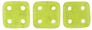 CzechMates QuadraTile 6 x 6mm (loose) : Sueded Gold Olivine