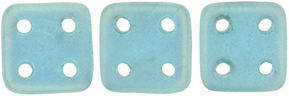 CzechMates QuadraTile 6 x 6mm (loose) : Sueded Gold Teal