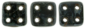 CzechMates QuadraTile 6 x 6mm (loose) : Jet - Picasso