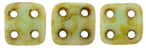 CzechMates QuadraTile 6 x 6mm (loose) : Opaque Pale Jade