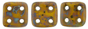 CzechMates QuadraTile 6 x 6mm (loose) : Opaque Yellow - Picasso