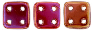 CzechMates QuadraTile 6 x 6mm (loose) : Twilight - Siam Ruby