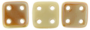 CzechMates QuadraTile 6 x 6mm (loose) : Antique Beige - Celsian