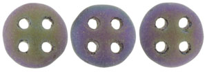 CzechMates QuadraLentil 6mm (loose) : Matte - Iris - Purple