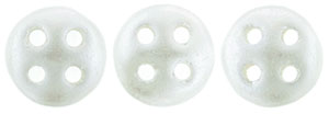 CzechMates QuadraLentil 6mm (loose) : Pearl Coat - Snow