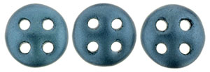 CzechMates QuadraLentil 6mm (loose) : Pearl Coat - Steel Blue