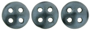 CzechMates QuadraLentil 6mm (loose) : Pearl Coat - Charcoal