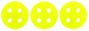 CzechMates QuadraLentil 6mm (loose) : Neon - Yellow