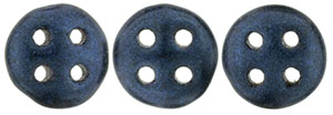 CzechMates QuadraLentil 6mm (loose) : Metallic Suede - Dk Blue