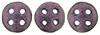 CzechMates QuadraLentil 6mm (loose) : Metallic Suede - Pink