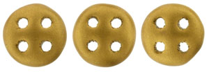 CzechMates QuadraLentil 6mm (loose) : Matte - Metallic Anitque Gold