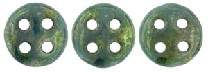 CzechMates QuadraLentil 6mm (loose) : Persian Turquoise - Bronze Picasso