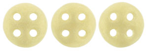 CzechMates QuadraLentil 6mm (loose) : Sueded Gold Opaque Lt Beige