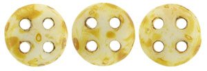 CzechMates QuadraLentil 6mm (loose) : Alabaster - Picasso