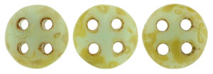 CzechMates QuadraLentil 6mm (loose) : Opaque Pale Jade