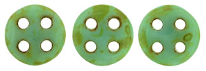 CzechMates QuadraLentil 6mm (loose) : Turquoise - Picasso
