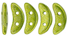 CzechMates Crescent 10 x 3mm (loose) : ColorTrends: Saturated Metallic Lime Punch