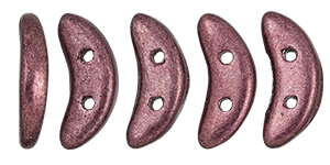 CzechMates Crescent 10 x 3mm (loose) : ColorTrends: Saturated Metallic Red Pear