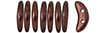 CzechMates Crescent 10 x 3mm (loose) : ColorTrends: Saturated Metallic Chicory Coffee