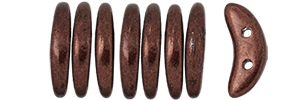 CzechMates Crescent 10 x 3mm (loose) : ColorTrends: Saturated Metallic Chicory Coffee