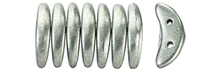 CzechMates Crescent 10 x 3mm (loose) : ColorTrends: Saturated Metallic Frost Gray